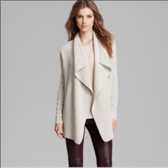 Vince Sweaters - Vince Tan Wool & Yak Blend waterfall Open Cardigan Small